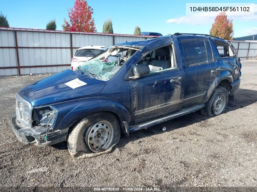 2005 Dodge Durango Limited VIN: 1D4HB58D45F561102 Lot: 40790835