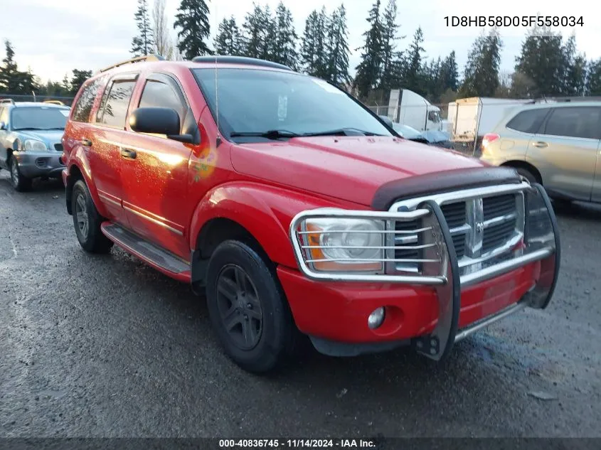 2005 Dodge Durango Limited VIN: 1D8HB58D05F558034 Lot: 40836745