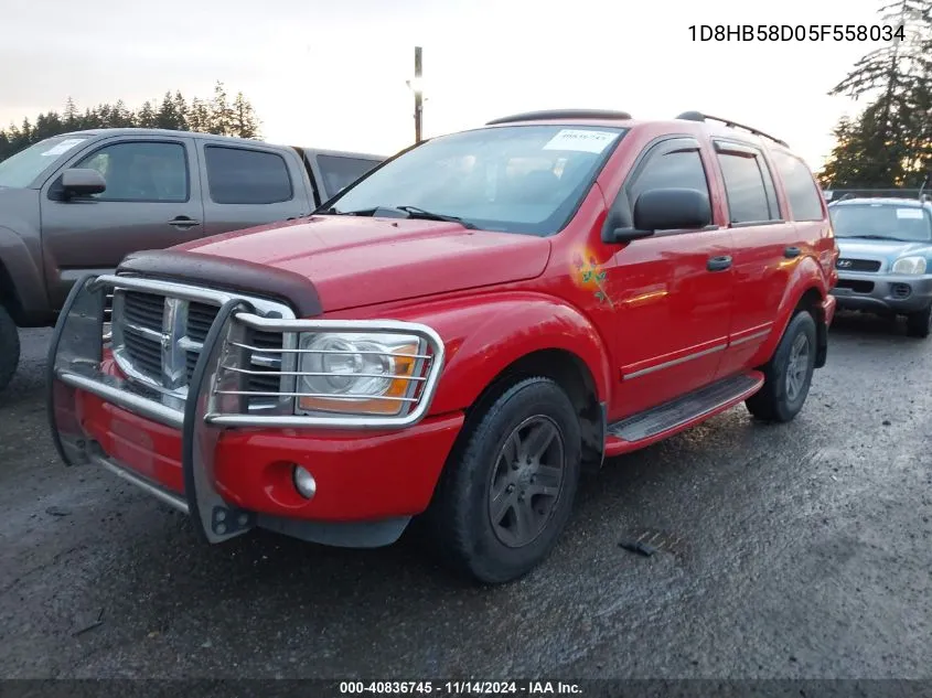 2005 Dodge Durango Limited VIN: 1D8HB58D05F558034 Lot: 40836745