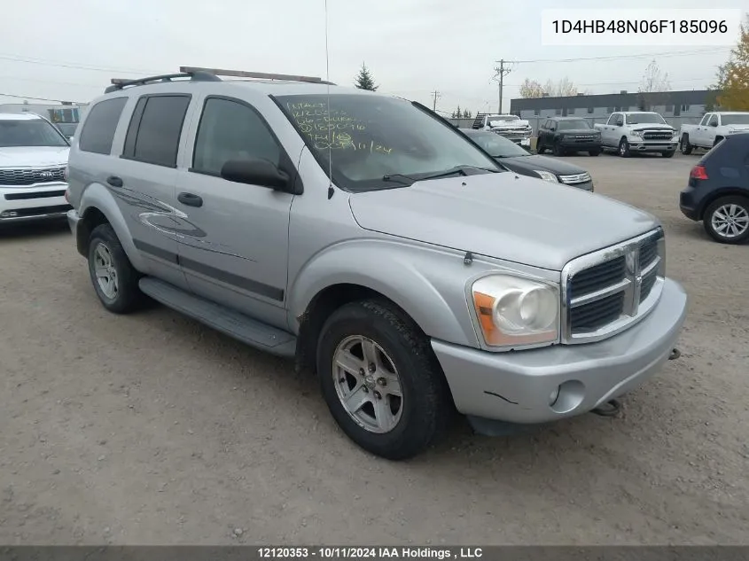 2006 Dodge Durango Slt VIN: 1D4HB48N06F185096 Lot: 12120353