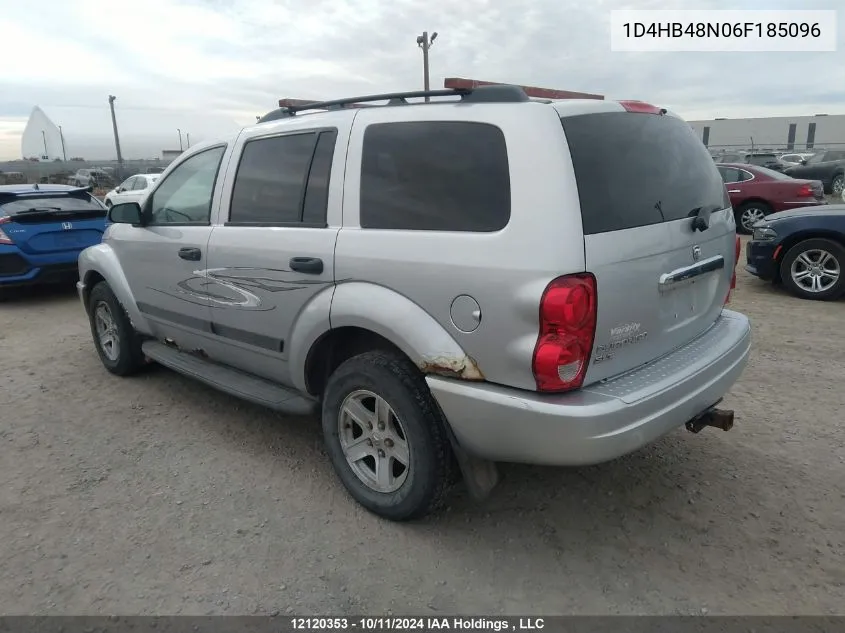 2006 Dodge Durango Slt VIN: 1D4HB48N06F185096 Lot: 12120353