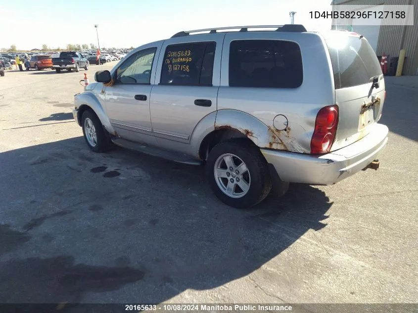 2006 Dodge Durango Limited VIN: 1D4HB58296F127158 Lot: 20165633