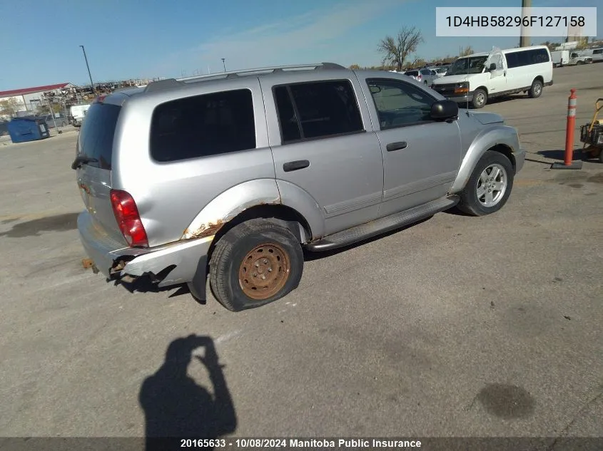 2006 Dodge Durango Limited VIN: 1D4HB58296F127158 Lot: 20165633