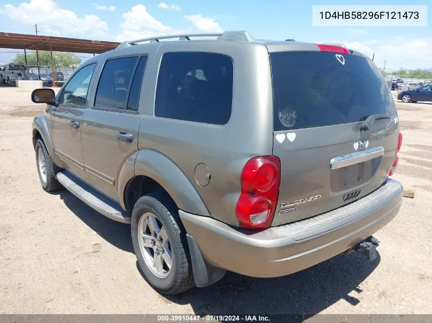 2006 Dodge Durango Limited VIN: 1D4HB58296F121473 Lot: 39910447