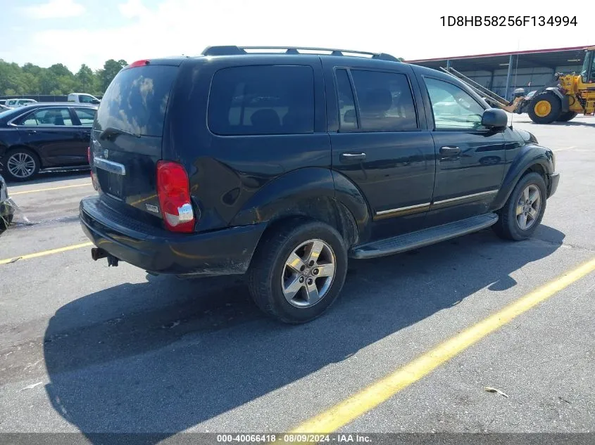 2006 Dodge Durango Limited VIN: 1D8HB58256F134994 Lot: 40066418