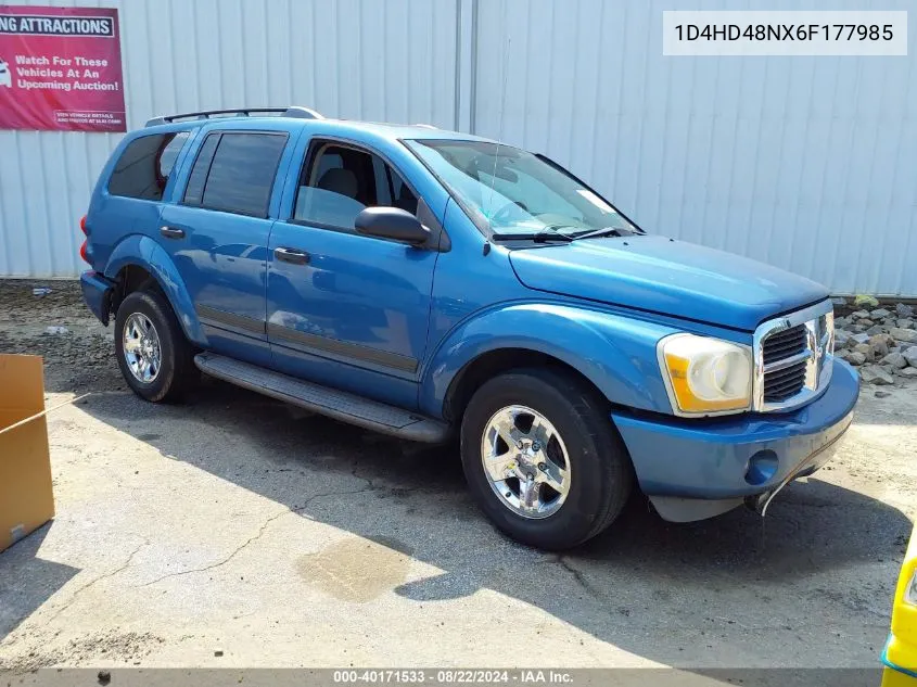 2006 Dodge Durango Slt VIN: 1D4HD48NX6F177985 Lot: 40171533