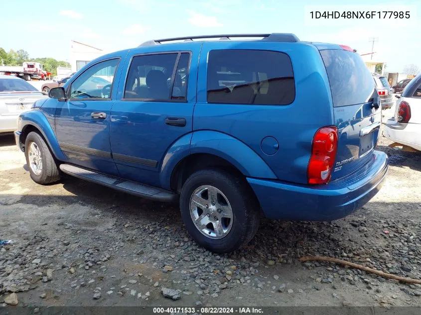 2006 Dodge Durango Slt VIN: 1D4HD48NX6F177985 Lot: 40171533