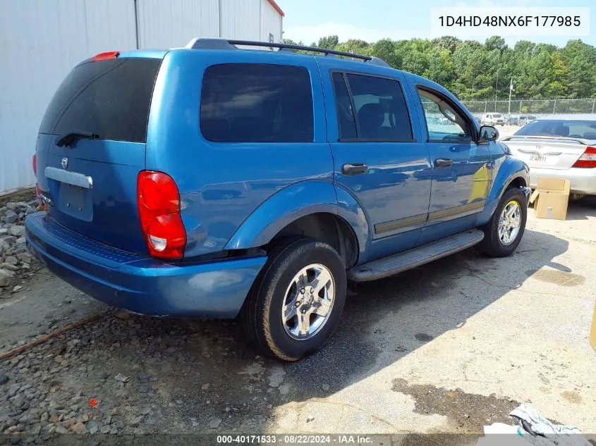 2006 Dodge Durango Slt VIN: 1D4HD48NX6F177985 Lot: 40171533