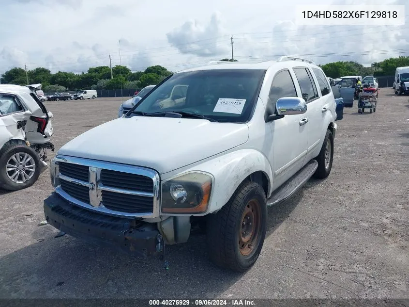 1D4HD582X6F129818 2006 Dodge Durango Limited