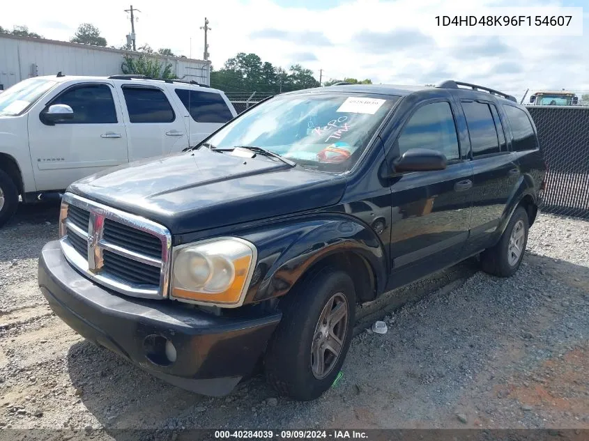 2006 Dodge Durango Slt VIN: 1D4HD48K96F154607 Lot: 40284039