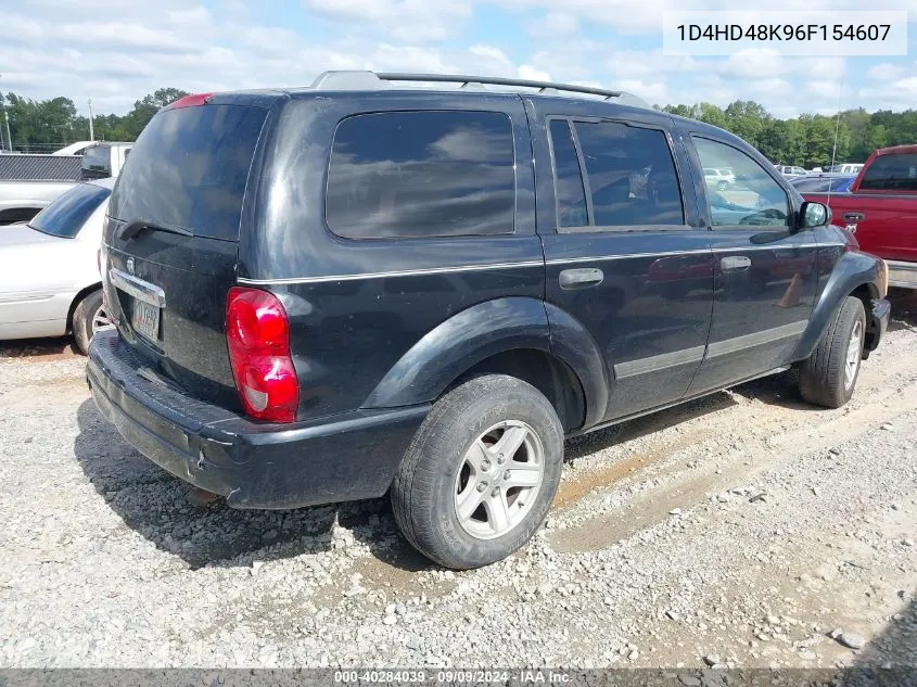 2006 Dodge Durango Slt VIN: 1D4HD48K96F154607 Lot: 40284039