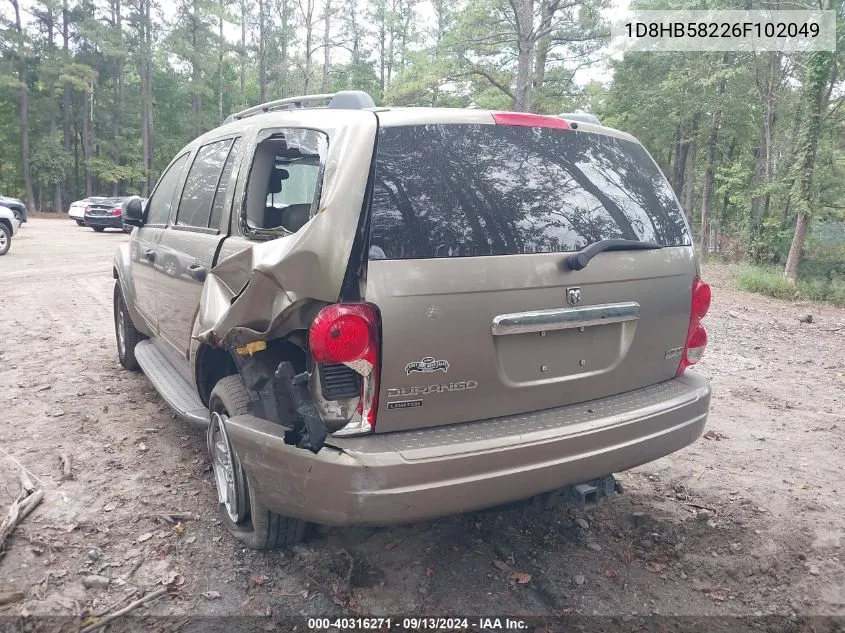 2006 Dodge Durango VIN: 1D8HB58226F102049 Lot: 40316271