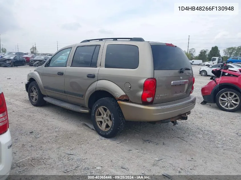 2006 Dodge Durango Slt VIN: 1D4HB48266F130948 Lot: 40365446