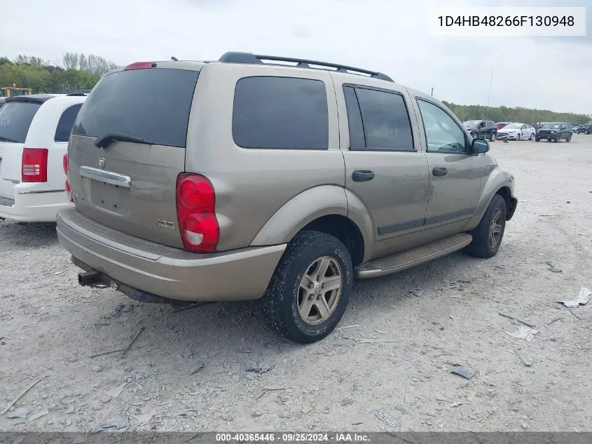 2006 Dodge Durango Slt VIN: 1D4HB48266F130948 Lot: 40365446