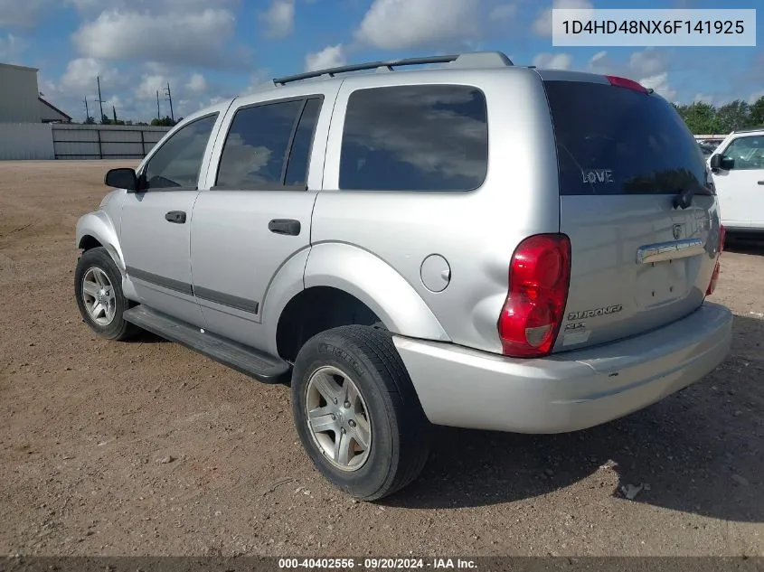 2006 Dodge Durango Slt VIN: 1D4HD48NX6F141925 Lot: 40402556