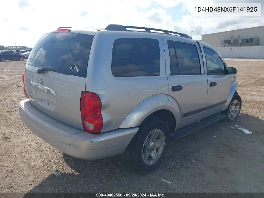 2006 Dodge Durango Slt VIN: 1D4HD48NX6F141925 Lot: 40402556