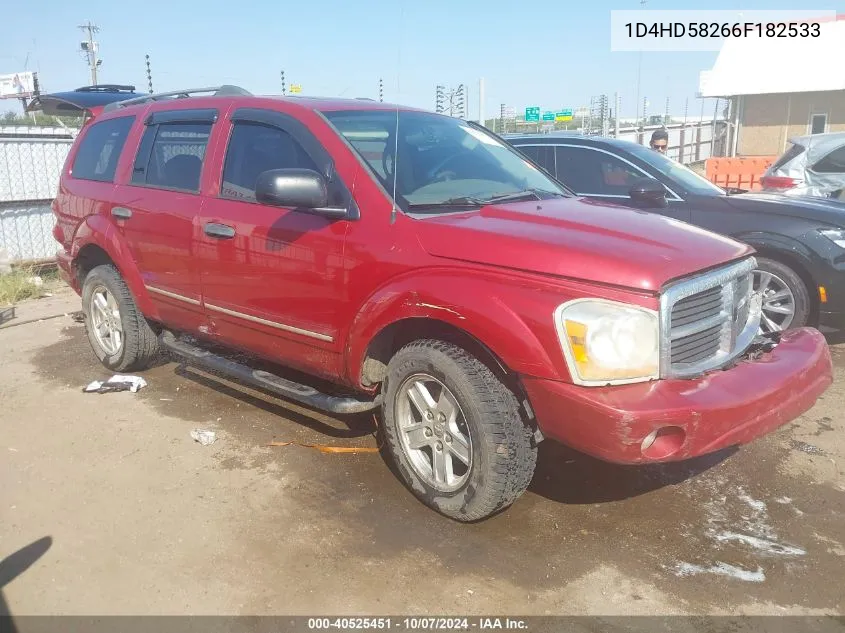 2006 Dodge Durango Limited VIN: 1D4HD58266F182533 Lot: 40525451