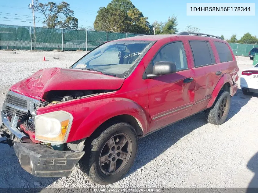 2006 Dodge Durango Limited VIN: 1D4HB58N56F178344 Lot: 40576522