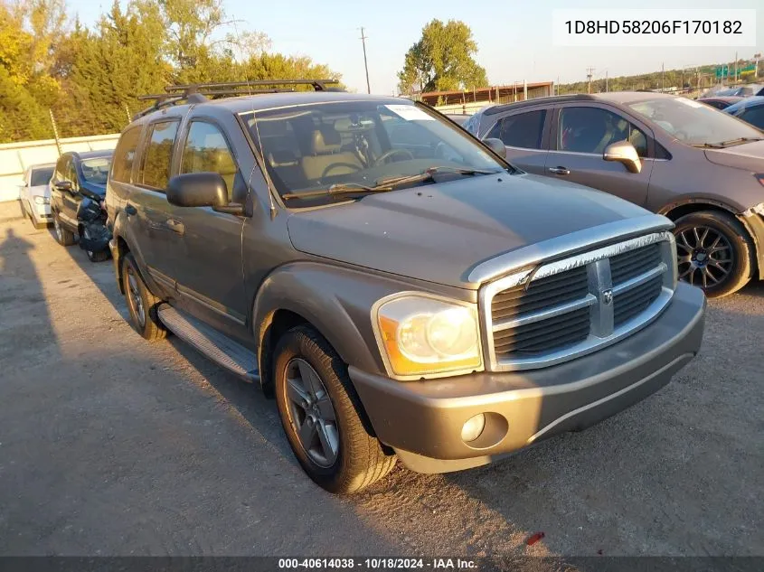 2006 Dodge Durango Limited VIN: 1D8HD58206F170182 Lot: 40614038