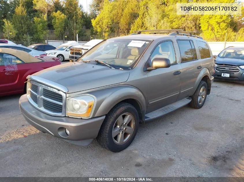 2006 Dodge Durango Limited VIN: 1D8HD58206F170182 Lot: 40614038