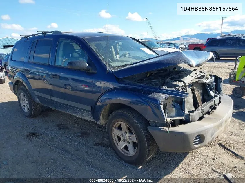 2006 Dodge Durango Sxt VIN: 1D4HB38N86F157864 Lot: 40624600