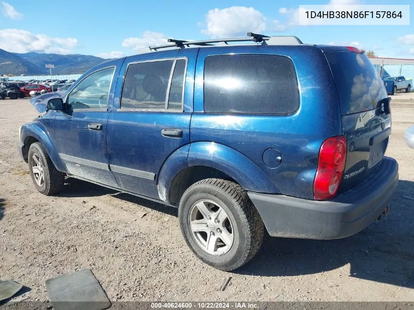 2006 Dodge Durango Sxt VIN: 1D4HB38N86F157864 Lot: 40624600