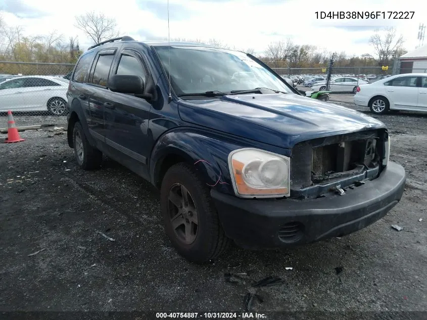 2006 Dodge Durango Sxt VIN: 1D4HB38N96F172227 Lot: 40754887