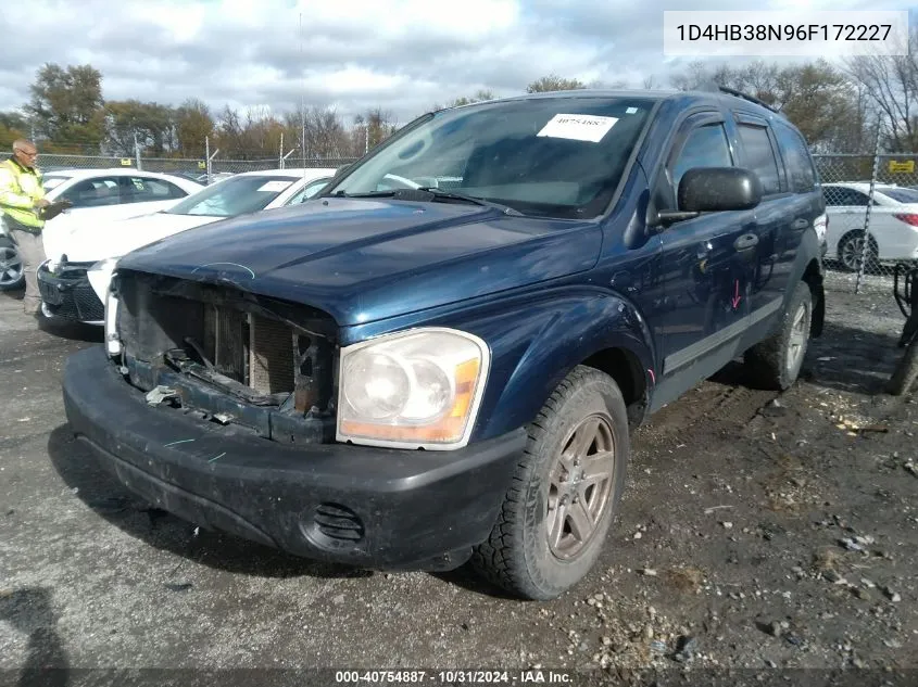 2006 Dodge Durango Sxt VIN: 1D4HB38N96F172227 Lot: 40754887