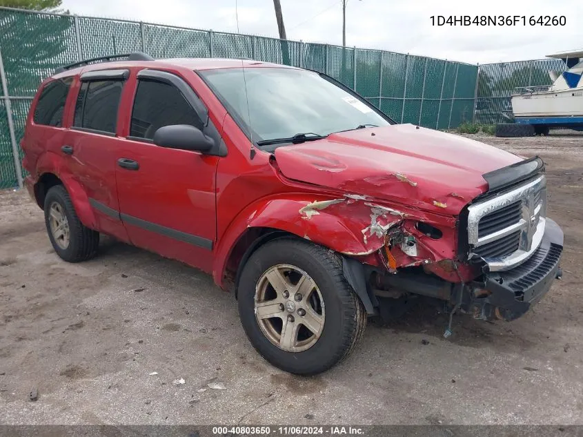 2006 Dodge Durango Slt VIN: 1D4HB48N36F164260 Lot: 40803650