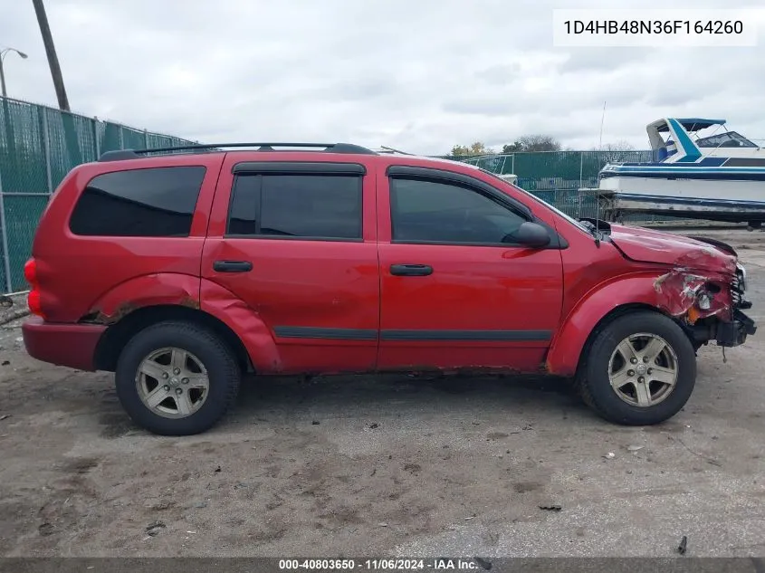 2006 Dodge Durango Slt VIN: 1D4HB48N36F164260 Lot: 40803650