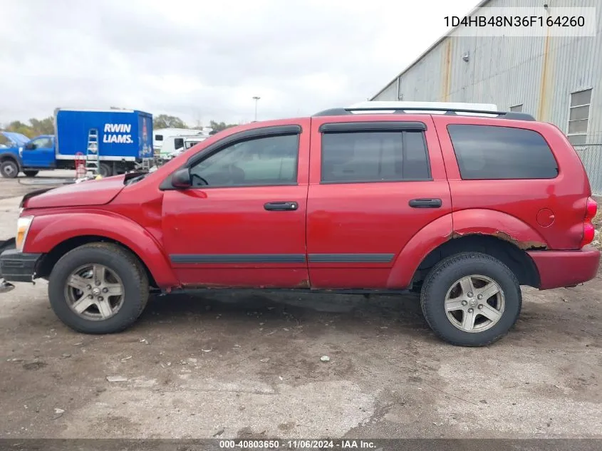 2006 Dodge Durango Slt VIN: 1D4HB48N36F164260 Lot: 40803650