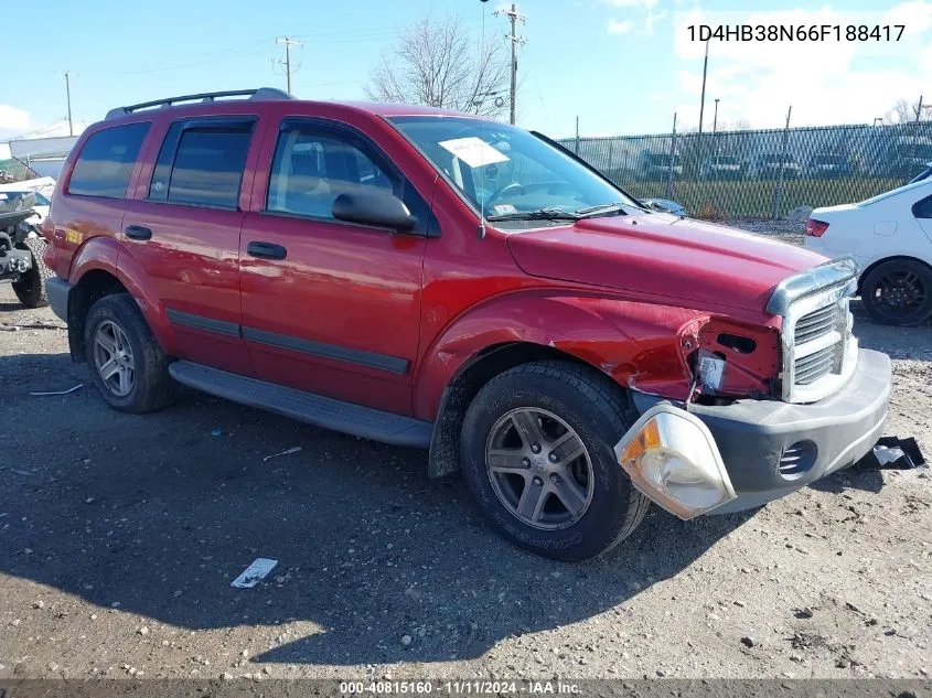 1D4HB38N66F188417 2006 Dodge Durango Sxt