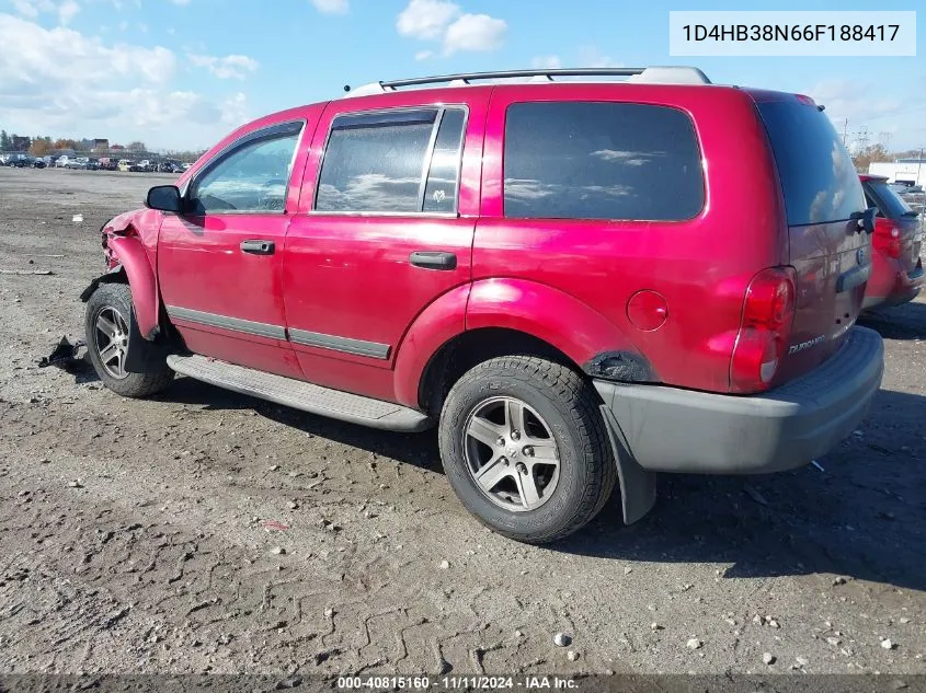 1D4HB38N66F188417 2006 Dodge Durango Sxt