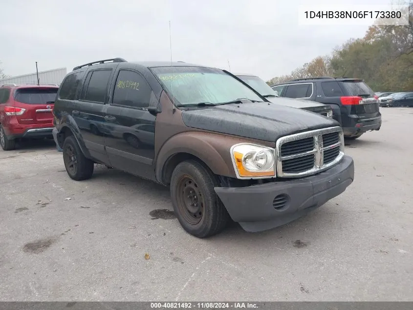 2006 Dodge Durango Sxt VIN: 1D4HB38N06F173380 Lot: 40821492