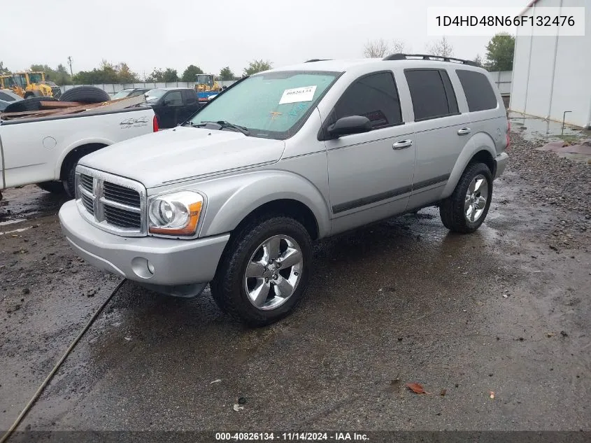 2006 Dodge Durango Slt VIN: 1D4HD48N66F132476 Lot: 40826134