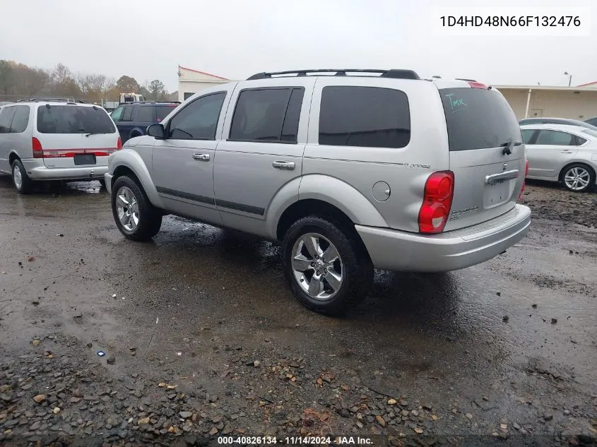 2006 Dodge Durango Slt VIN: 1D4HD48N66F132476 Lot: 40826134