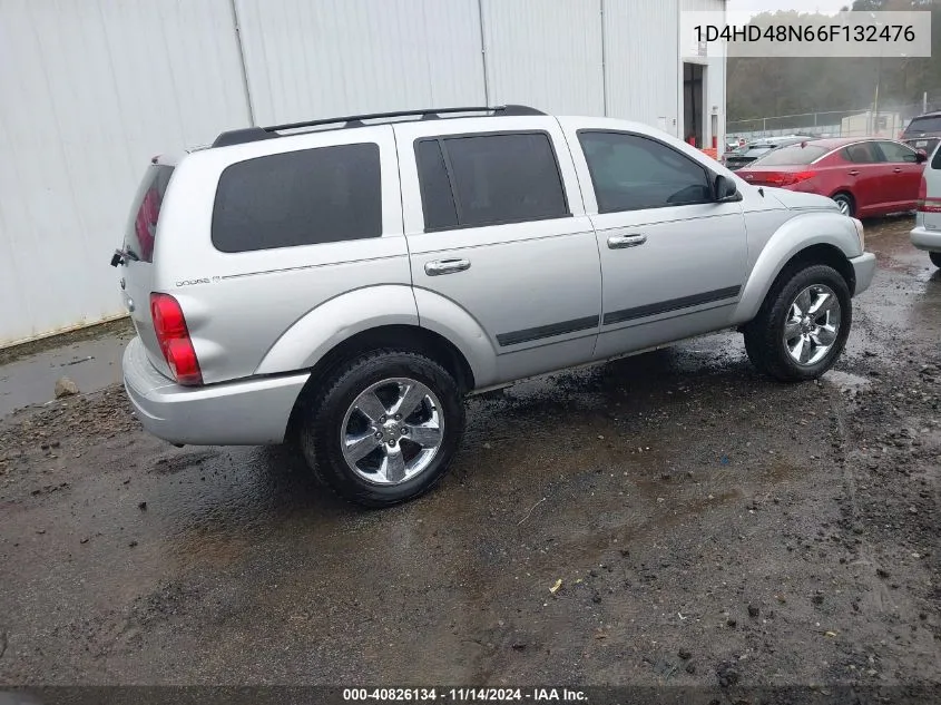 2006 Dodge Durango Slt VIN: 1D4HD48N66F132476 Lot: 40826134