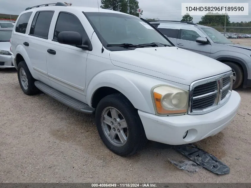 2006 Dodge Durango Limited VIN: 1D4HD58296F189590 Lot: 40864949