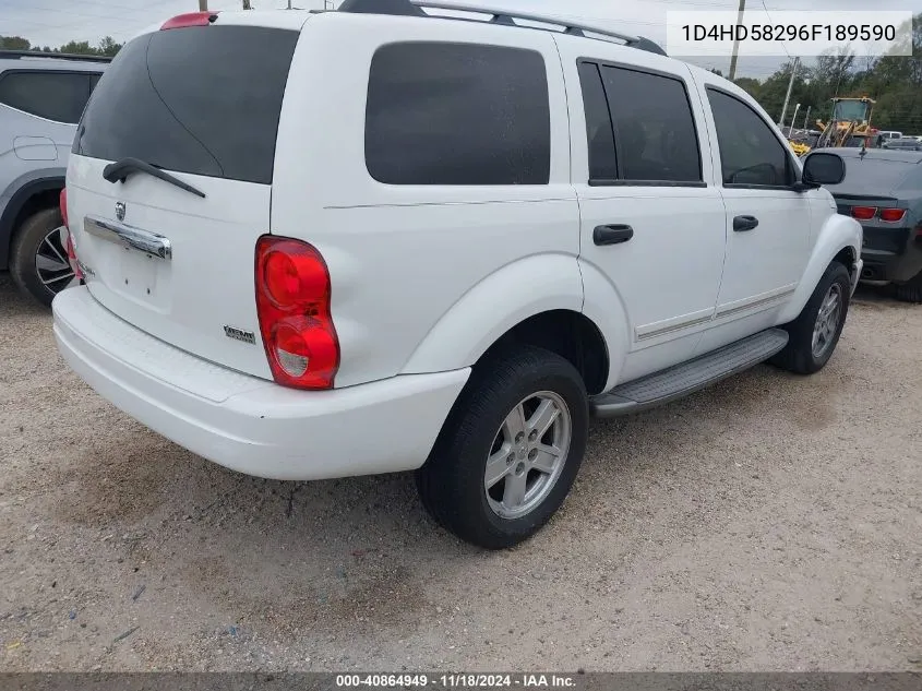 2006 Dodge Durango Limited VIN: 1D4HD58296F189590 Lot: 40864949