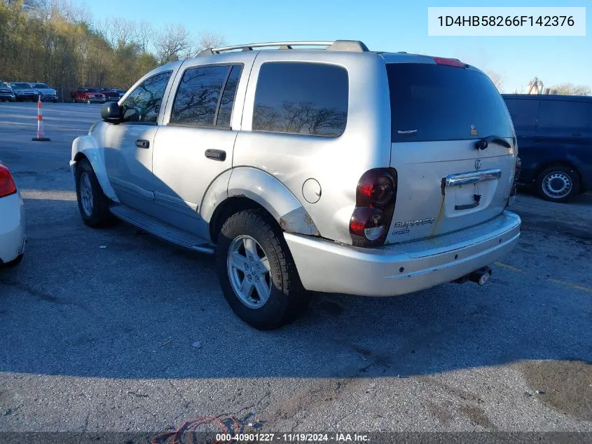 2006 Dodge Durango Limited VIN: 1D4HB58266F142376 Lot: 40901227