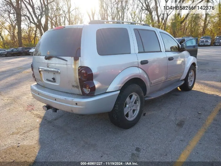 2006 Dodge Durango Limited VIN: 1D4HB58266F142376 Lot: 40901227