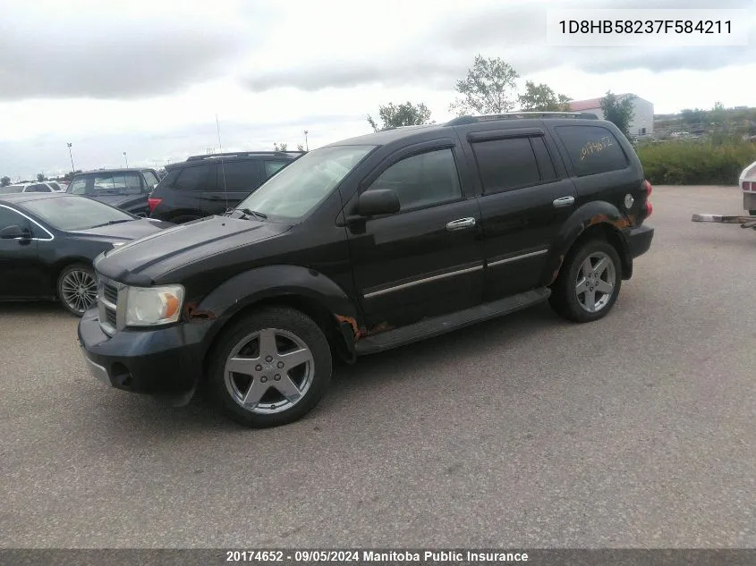 2007 Dodge Durango Limited VIN: 1D8HB58237F584211 Lot: 20174652