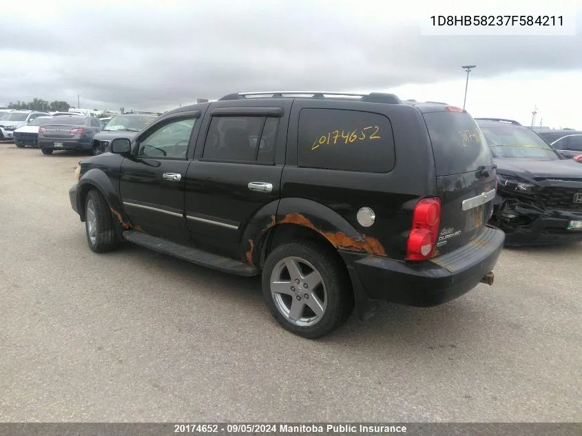 2007 Dodge Durango Limited VIN: 1D8HB58237F584211 Lot: 20174652