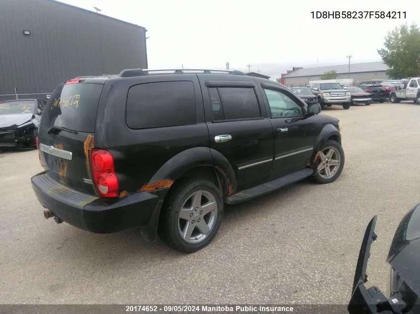 2007 Dodge Durango Limited VIN: 1D8HB58237F584211 Lot: 20174652