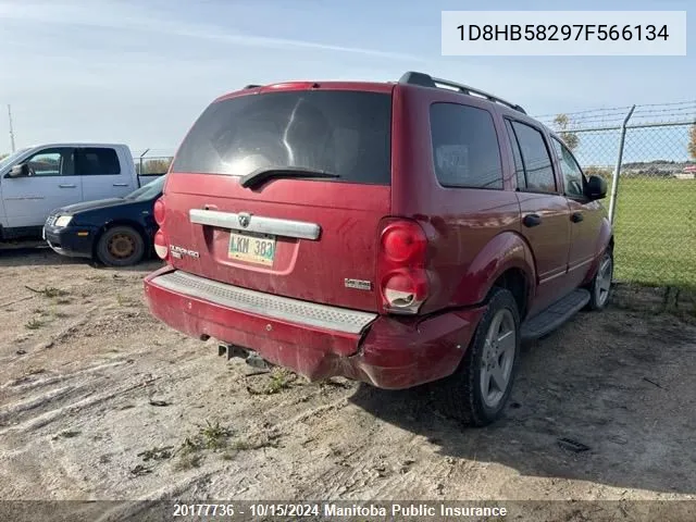 2007 Dodge Durango Limited VIN: 1D8HB58297F566134 Lot: 20177736