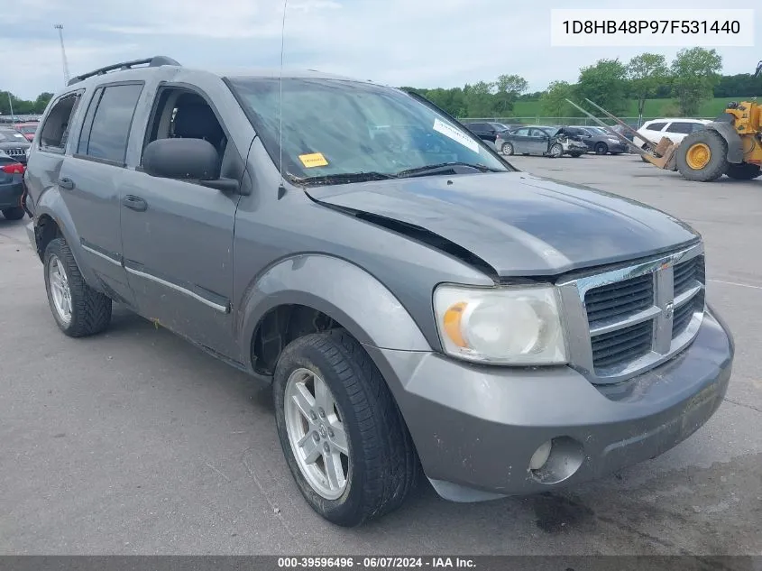 2007 Dodge Durango Slt VIN: 1D8HB48P97F531440 Lot: 39596496