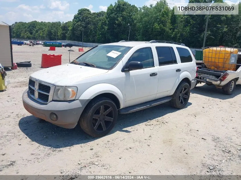 2007 Dodge Durango Sxt VIN: 1D8HD38P07F531069 Lot: 39662816