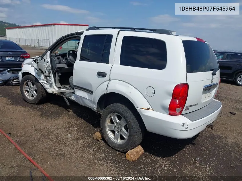 1D8HB48P07F545954 2007 Dodge Durango Slt