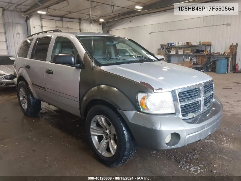 2007 Dodge Durango Slt VIN: 1D8HB48P17F550564 Lot: 40120609