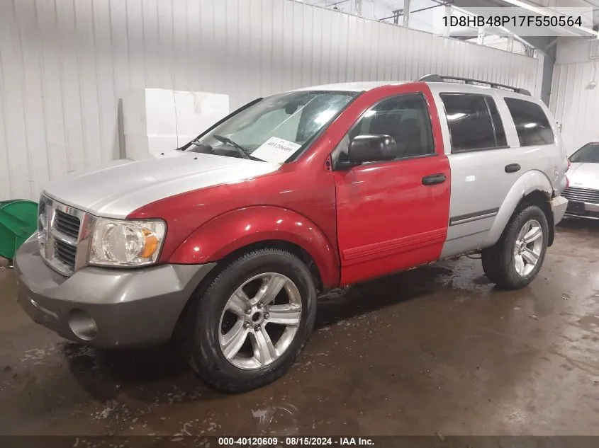 2007 Dodge Durango Slt VIN: 1D8HB48P17F550564 Lot: 40120609